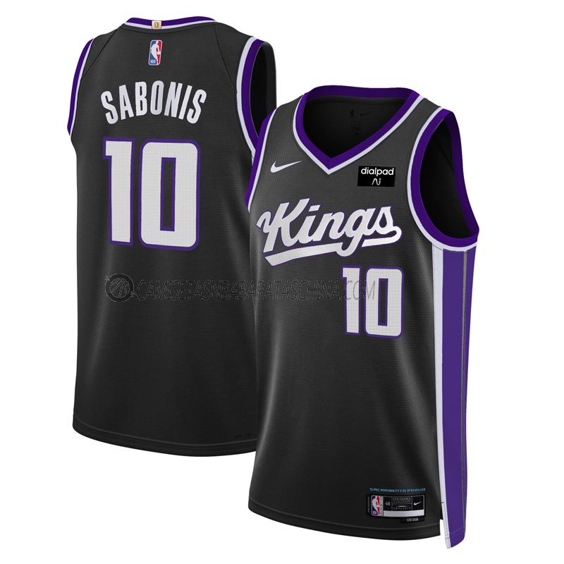 camiseta domantas sabonis sacramento kings de 10 hombre icon edition 2023-24 negro