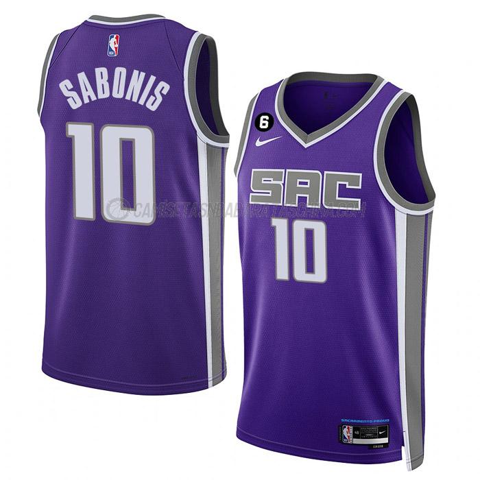 camiseta domantas sabonis sacramento kings de 10 hombre icon edition 2023 púrpura