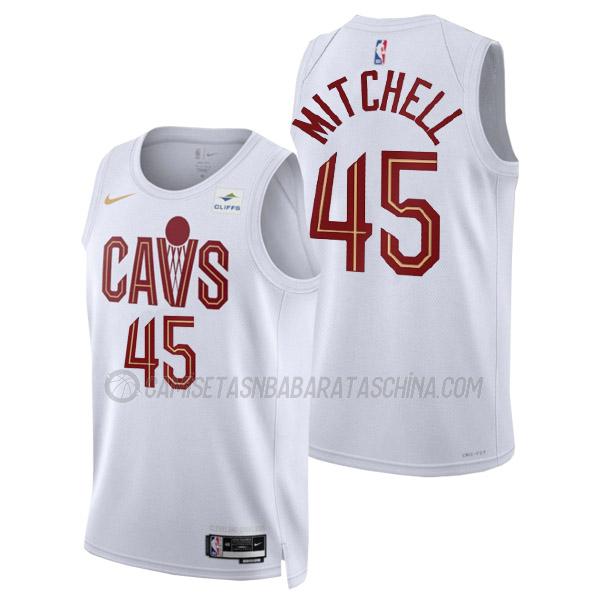 camiseta donovan mitchell cleveland cavaliers de 45 hombre association edition 2023 blanco