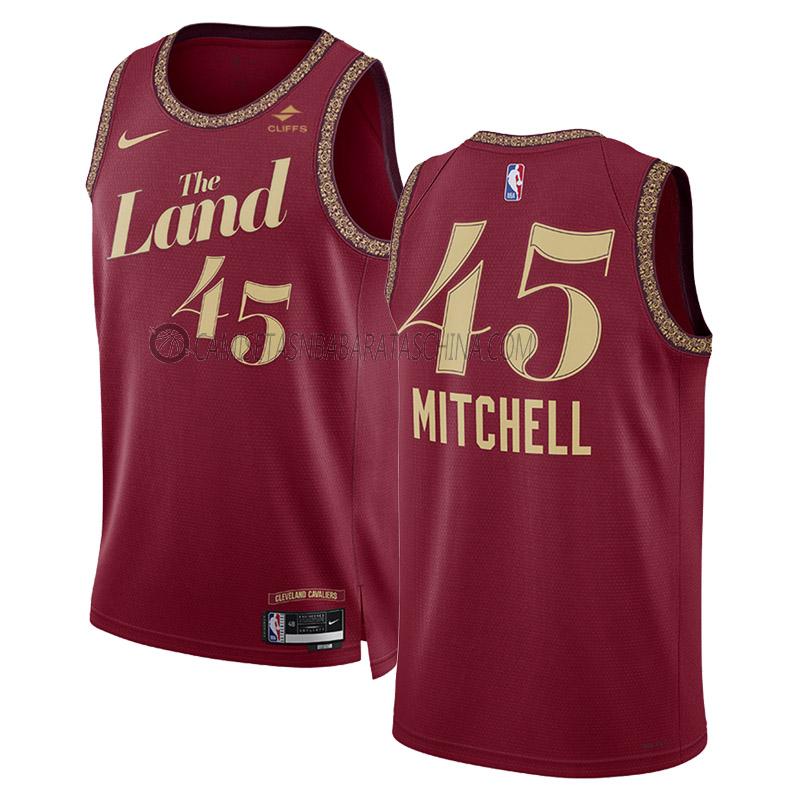 camiseta donovan mitchell cleveland cavaliers de 45 hombre city edition 2023-24 negro