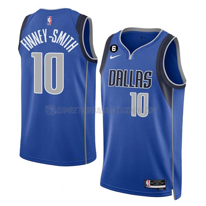 camiseta dorian finney-smith dallas mavericks de 10 hombre icon edition 2023 azul