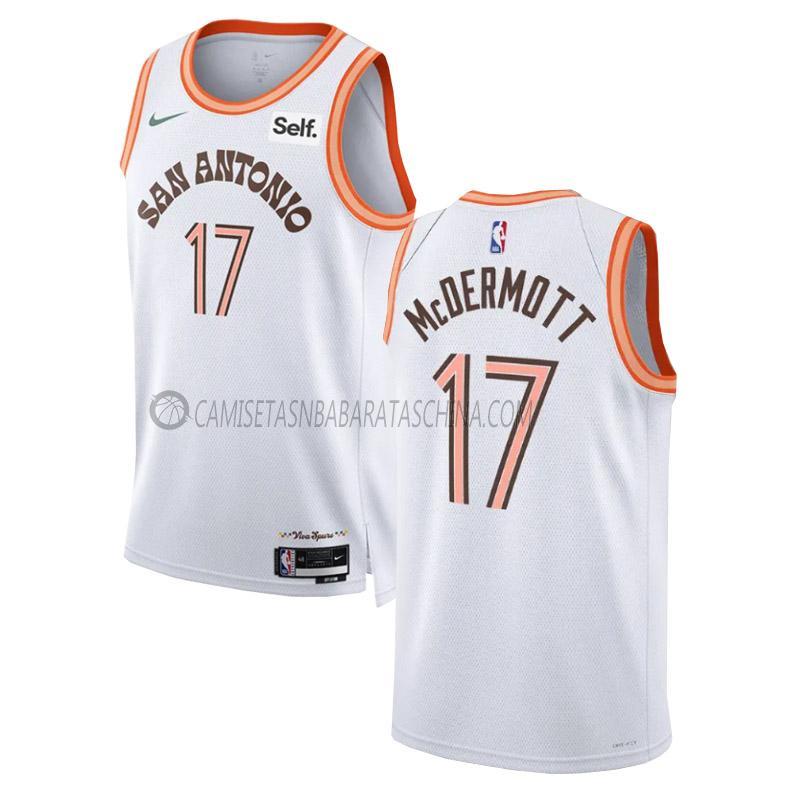 camiseta doug mcdermott san antonio spurs de 17 hombre city edition 2023-24 blanco