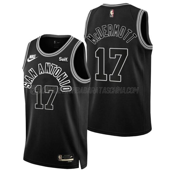 camiseta doug mcdermott san antonio spurs de 17 hombre classic edition 2023 negro