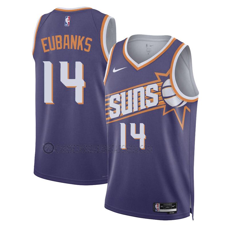 camiseta drew eubanks phoenix suns de 14 hombre icon edition 2023-24 púrpura