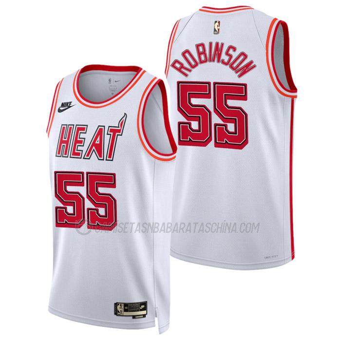 camiseta duncan robinson miami heat de 55 hombre classic edition 2023 blanco