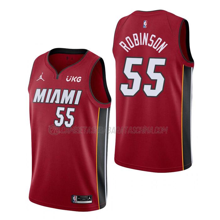 camiseta duncan robinson miami heat de 55 hombre statement edition 2023 rojo