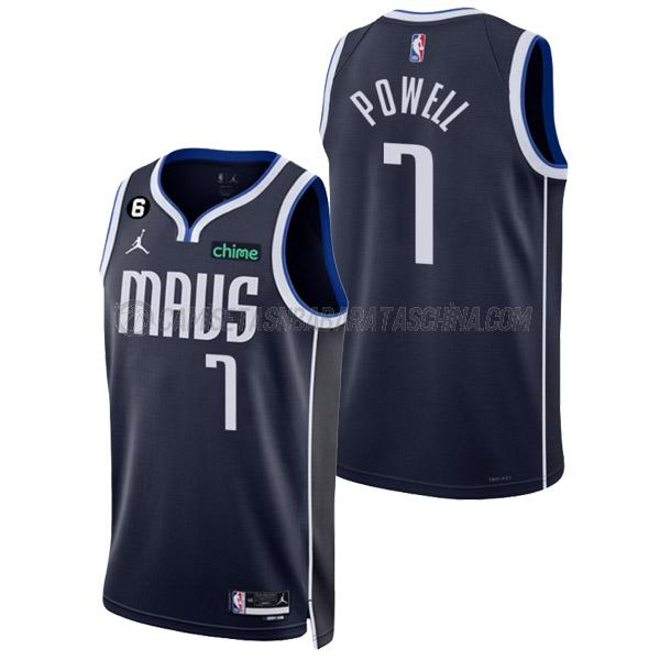 camiseta dwight powell dallas mavericks de 7 hombre statement edition 2023 azul marino