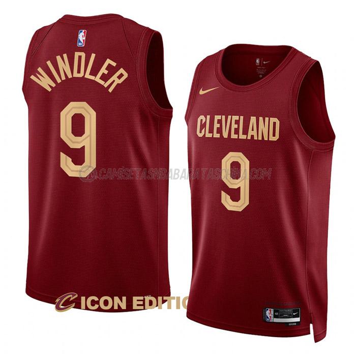 camiseta dylan windler cleveland cavaliers de 9 hombre icon edition 2023 rojo