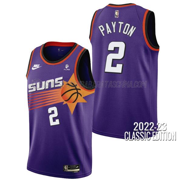 camiseta elfrid payton phoenix suns de 2 hombre classic edition 2023 púrpura