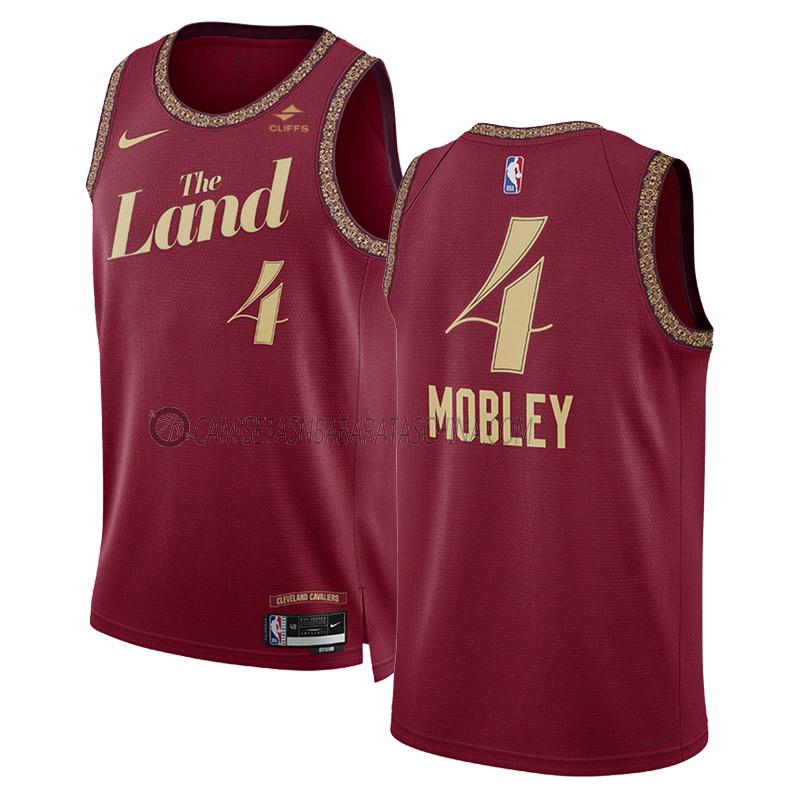 camiseta evan mobley cleveland cavaliers de 4 hombre city edition 2023-24 negro