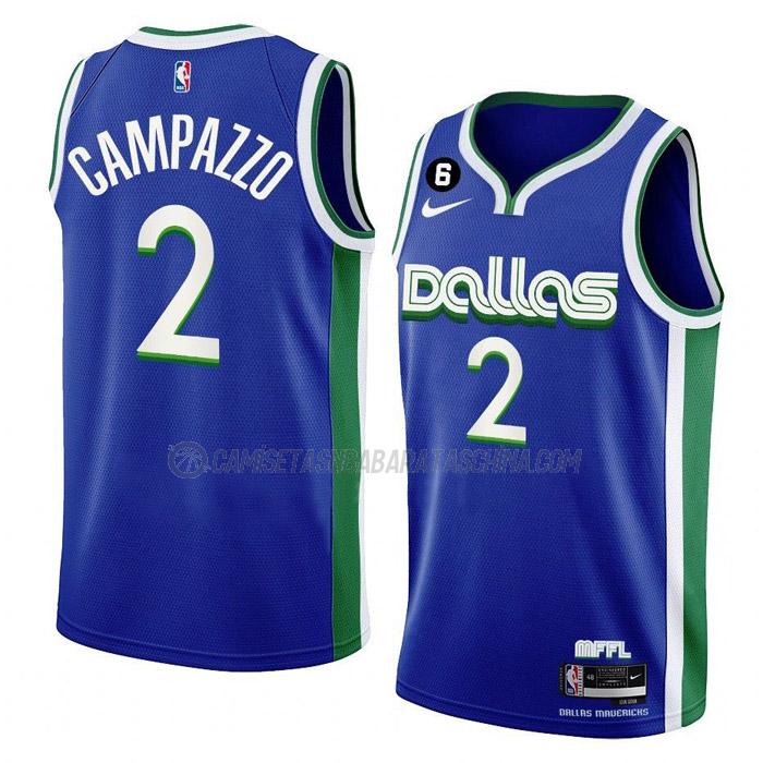 camiseta facundo campazzo dallas mavericks de 2 hombre city edition 2023 azul