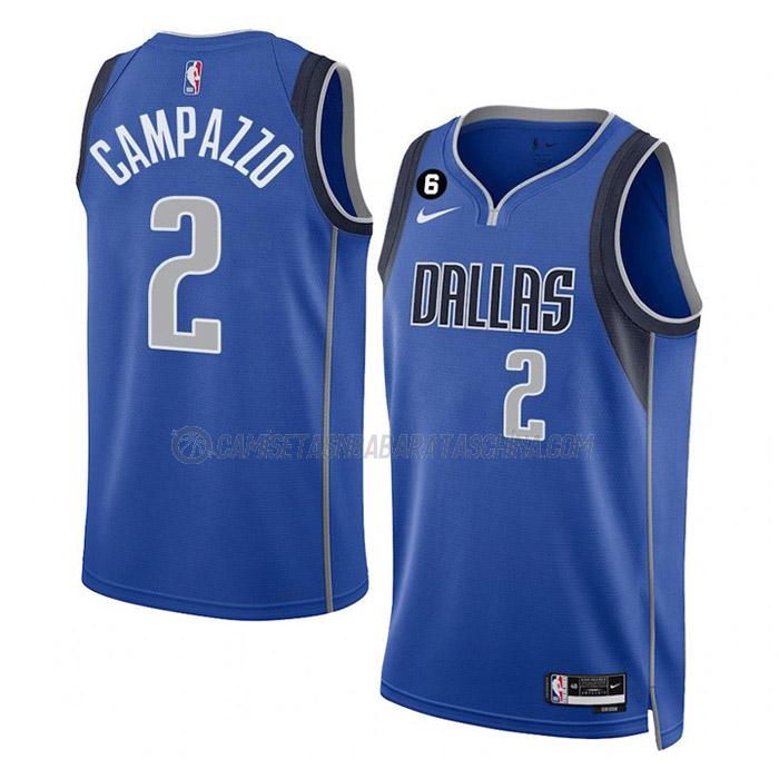 camiseta facundo campazzo dallas mavericks de 2 hombre icon edition 2023 azul