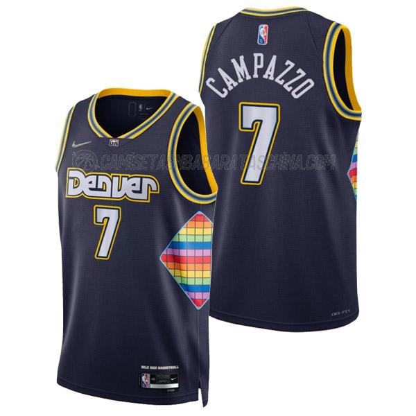 camiseta facundo campazzo denver nuggets de 7 hombre city edition 2022 azul marino