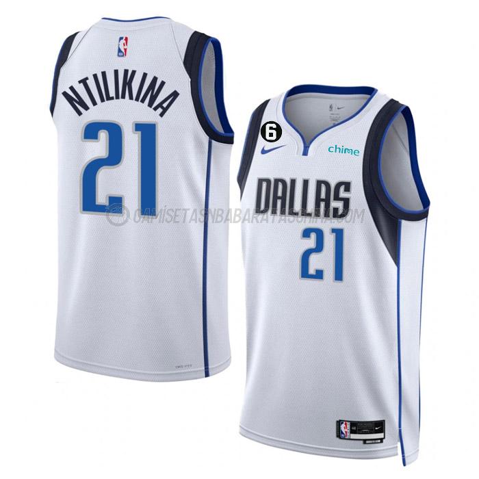 camiseta frank ntilikina dallas mavericks de 21 hombre association edition 2023 blanco