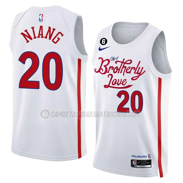 camiseta georges niang philadelphia 76ers de 20 hombre city edition 2023 blanco