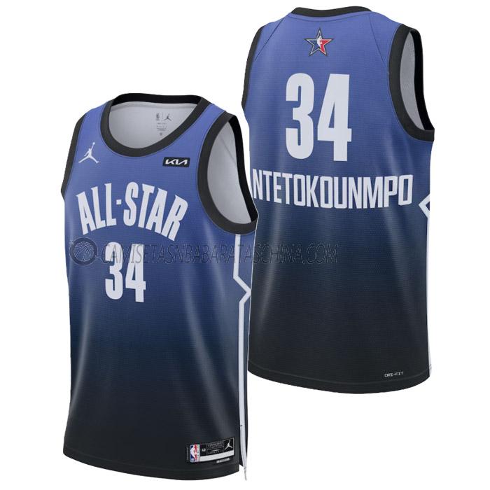 camiseta giannis antetokounmpo nba all-star de 34 hombre 2023 azul