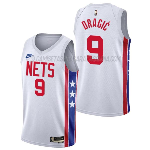 camiseta goran dragic brooklyn nets de 9 hombre classic edition 2023 blanco