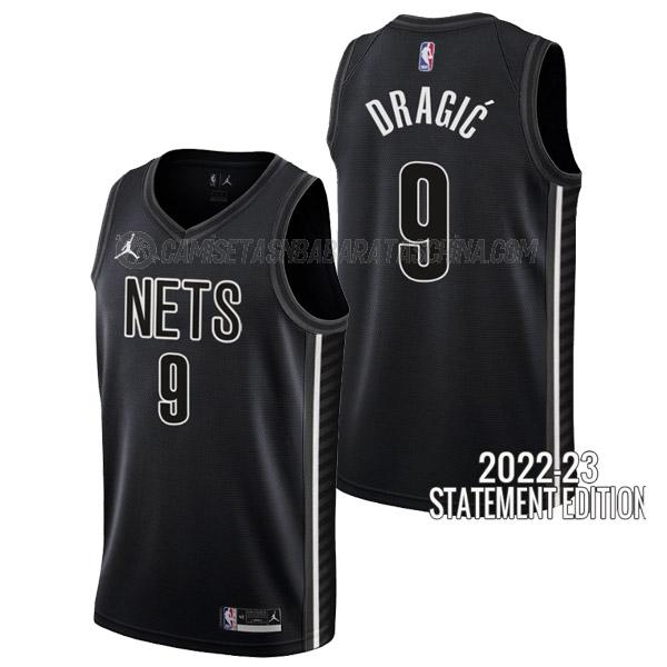 camiseta goran dragic brooklyn nets de 9 hombre statement edition 2023 negro