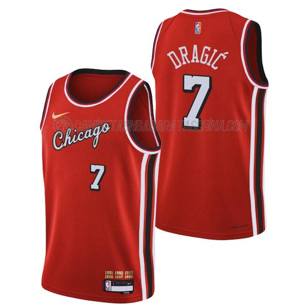 camiseta goran dragic chicago bulls de 7 hombre city edition 2022 rojo