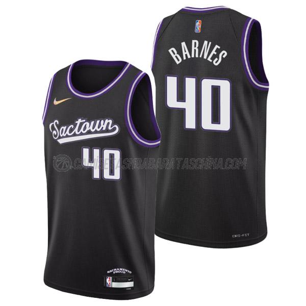 camiseta harrison barnes sacramento kings de 40 hombre city edition 2022 negro