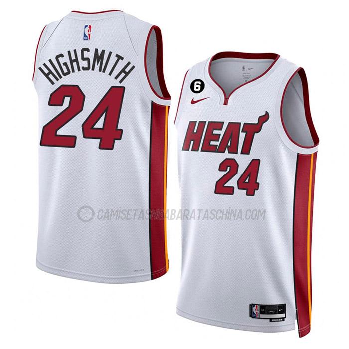 camiseta haywood highsmith miami heat de 24 hombre association edition 2023 blanco