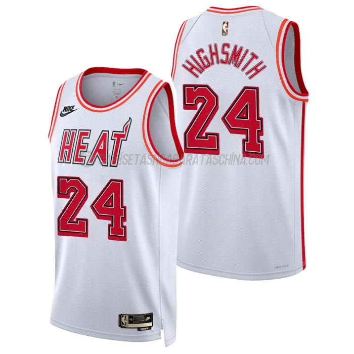 camiseta haywood highsmith miami heat de 24 hombre classic edition 2023 blanco