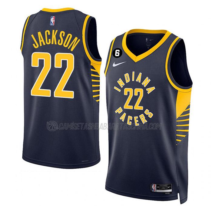 camiseta isaiah jackson indiana pacers de 22 hombre icon edition 2023 azul marino