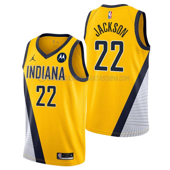 camiseta isaiah jackson indiana pacers de 22 hombre statement edition 2023 amarillo