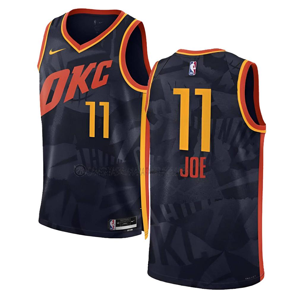 camiseta isaiah joe oklahoma city thunder de 11 hombre city edition 2023-24 negro