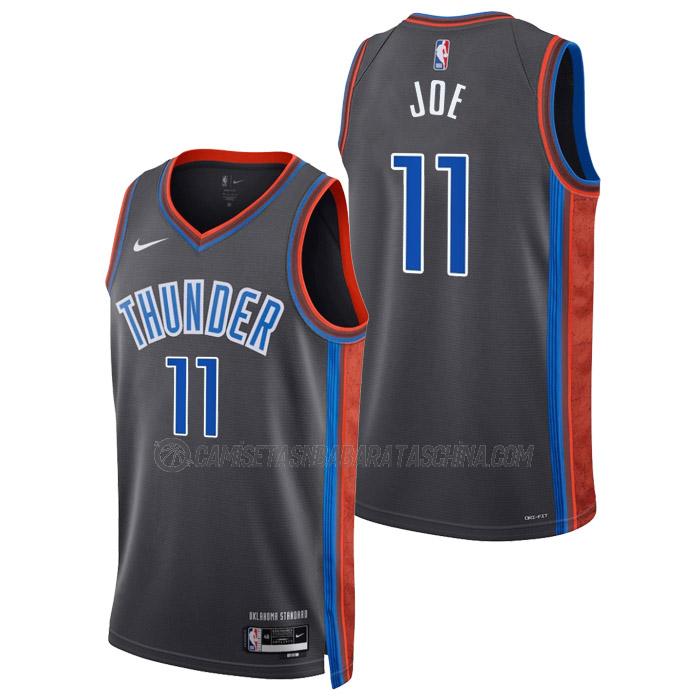 camiseta isaiah joe oklahoma city thunder de 11 hombre city edition 2023 gris