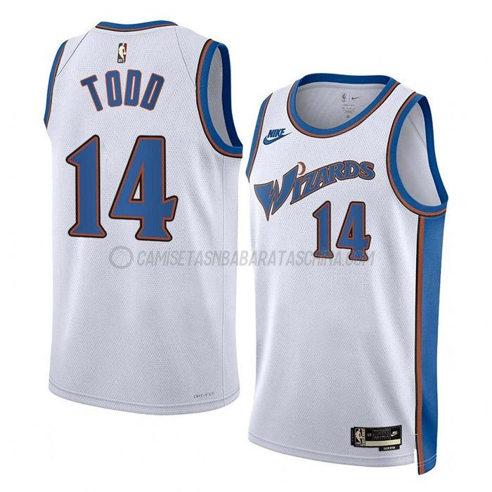 camiseta isaiah todd washington wizards de 14 hombre classic edition 2023 blanco