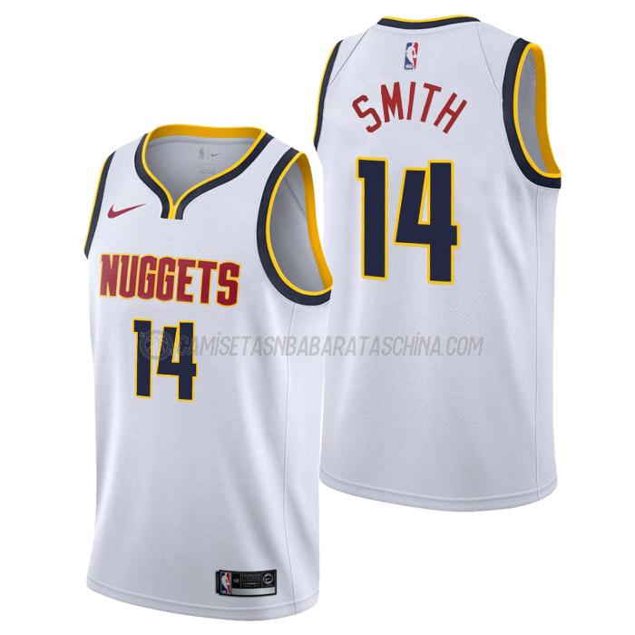 camiseta ish smith denver nuggets de 14 hombre association edition 2023 blanco