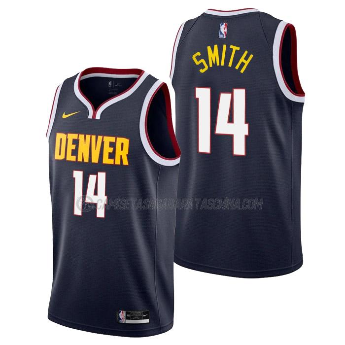 camiseta ish smith denver nuggets de 14 hombre icon edition 2023 azul marino