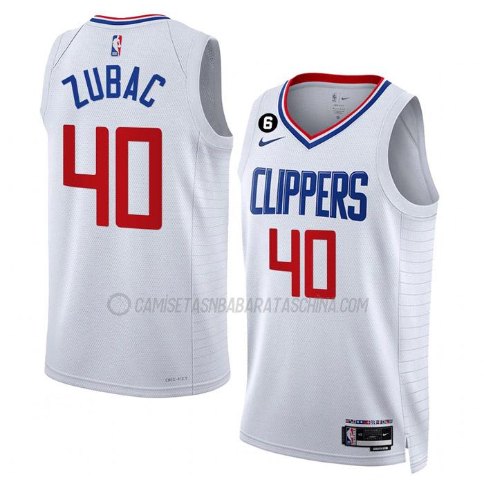 camiseta ivica zubac los angeles clippers de 40 hombre association edition 2023 blanco