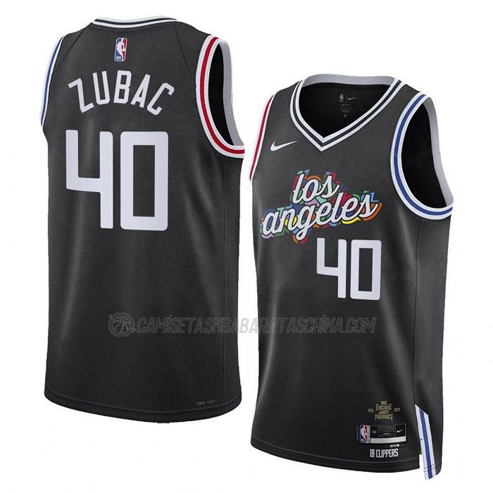 camiseta ivica zubac los angeles clippers de 40 hombre city edition 2023 negro