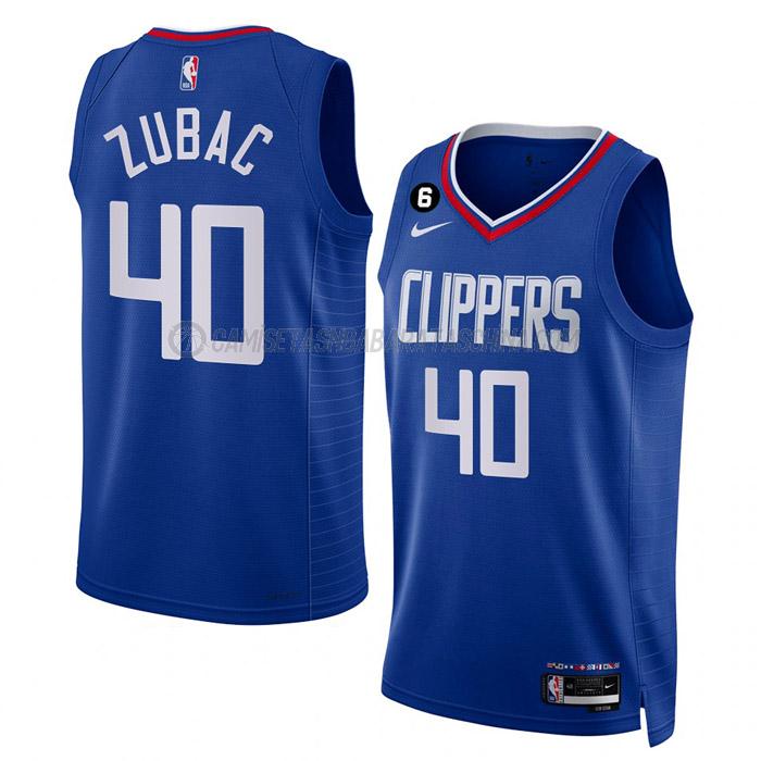 camiseta ivica zubac los angeles clippers de 40 hombre icon edition 2023 azul