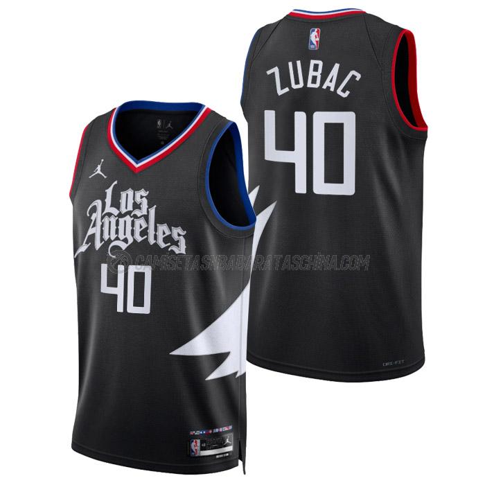 camiseta ivica zubac los angeles clippers de 40 hombre statement edition 2023 negro