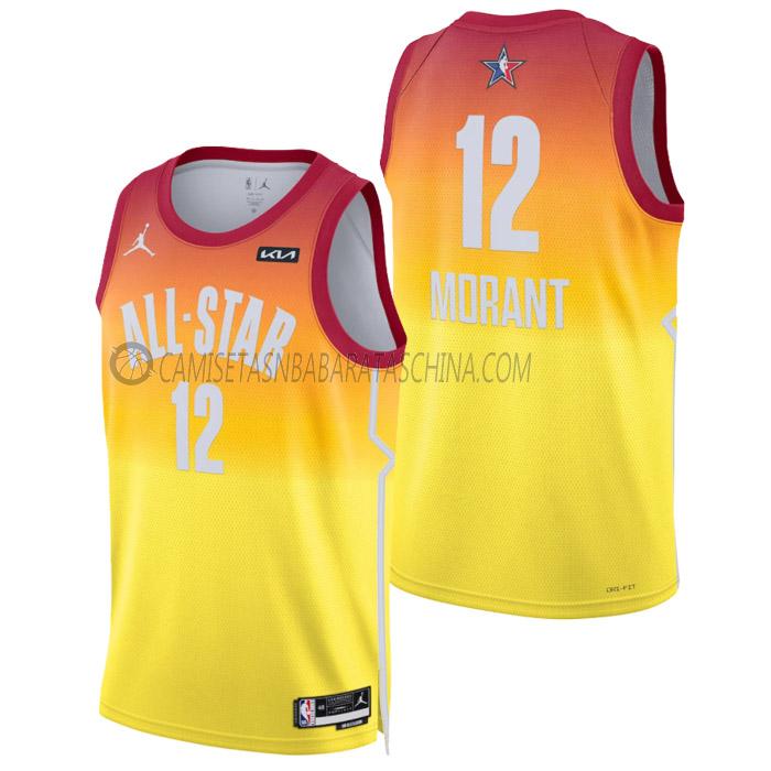 camiseta ja morant nba all-star de 12 hombre 2023 naranja