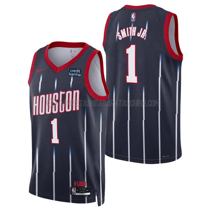 camiseta jabari smith jr houston rockets de 1 hombre city edition 2023 azul