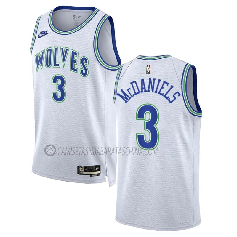 camiseta jaden mcdaniels minnesota timberwolves de 3 hombre classic edition 2023-24 blanco