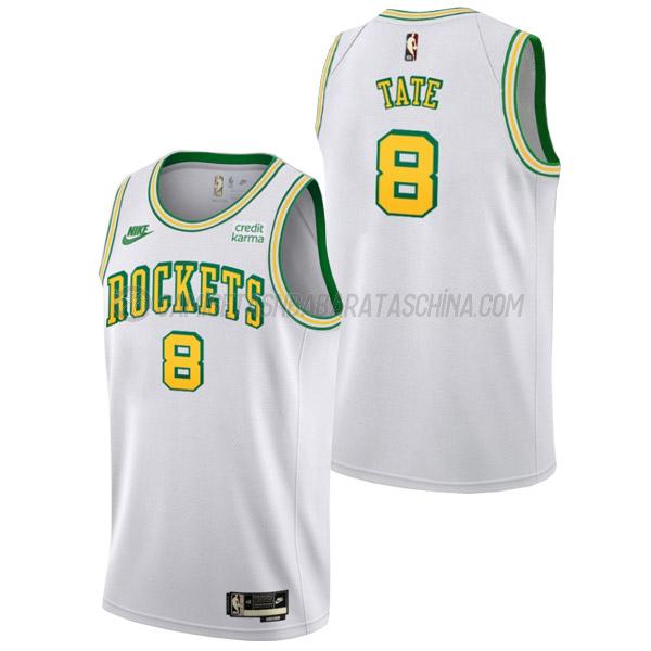 camiseta jae'sean tate houston rockets de 8 hombre classic edition 2023 blanco