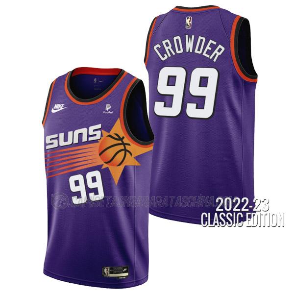 camiseta jae crowder phoenix suns de 99 hombre classic edition 2023 púrpura