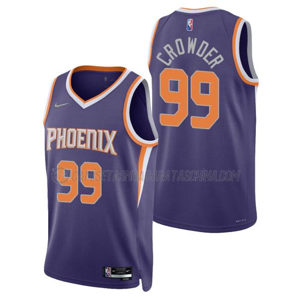 camiseta jae crowder phoenix suns de 99 hombre icon edition 2022 púrpura