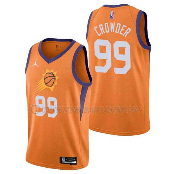 camiseta jae crowder phoenix suns de 99 hombre statement edition 2022 naranja