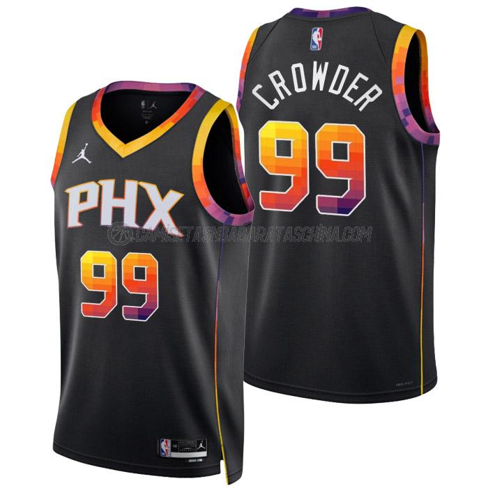 camiseta jae crowder phoenix suns de 99 hombre statement edition 2023 negro