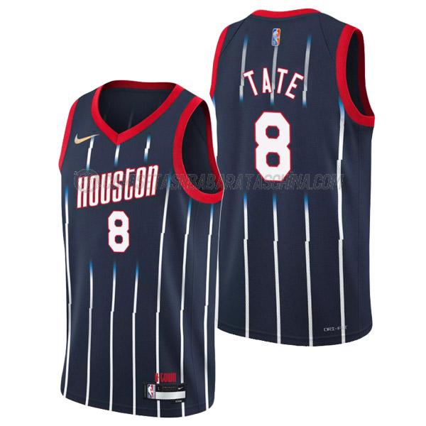 camiseta jaesean tate houston rockets de 8 hombre city edition 2022 azul