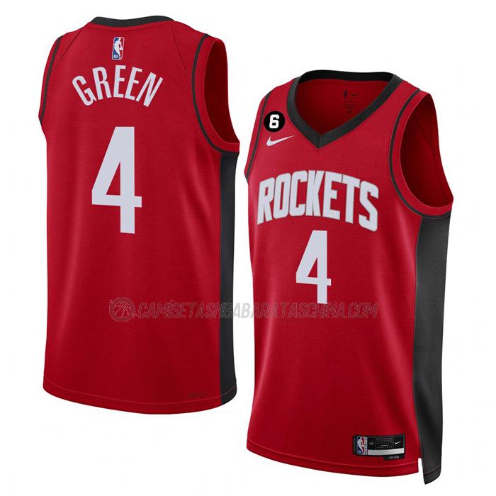 camiseta jalen green houston rockets de 4 hombre icon edition 2023 rojo