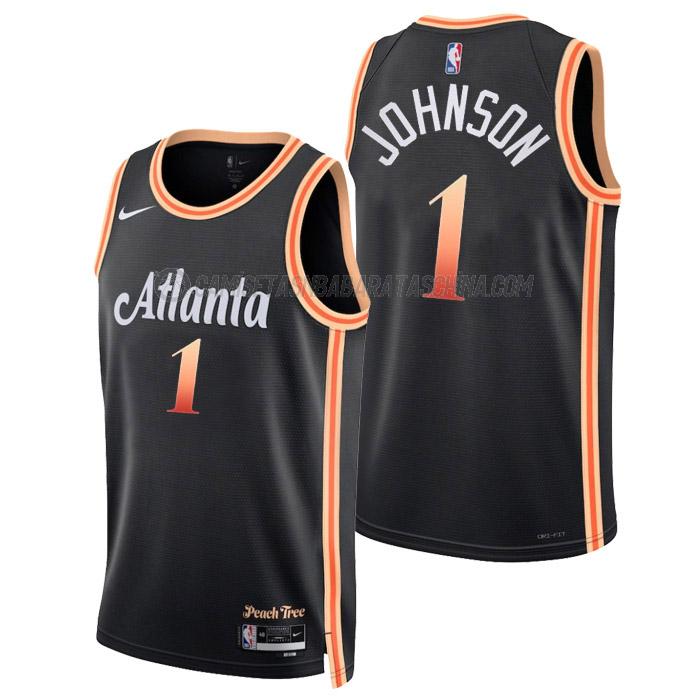 camiseta jalen johnson atlanta hawks de 1 hombre city edition 2023 negro