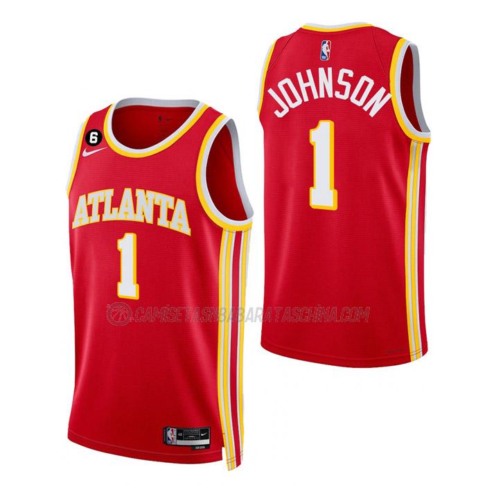 camiseta jalen johnson atlanta hawks de 1 hombre icon edition 2023 rojo