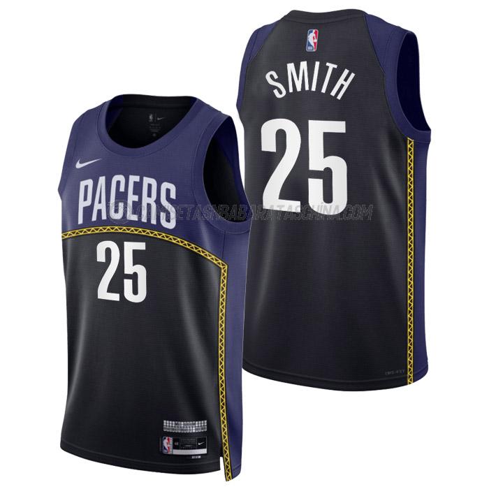 camiseta jalen smith indiana pacers de 25 hombre city edition 2023 negro